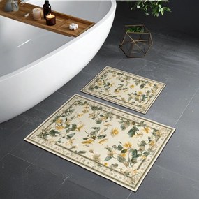 Covorașe de baie bej 2 buc. 60x100 cm – Foutastic