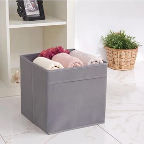Cutie de depozitare gri din material textil 30x30x30 cm – Mioli Decor