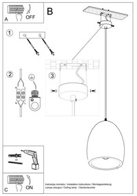 Lustră albă cu abajur din ceramică ø 30 cm Fonsie – Sollux