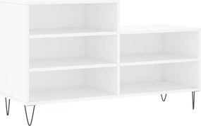 vidaXL Pantofar, alb, 102x36x60 cm, lemn compozit