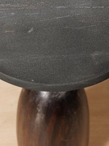Masuta laterala, cu blat din marmura, D30cm, Kilio
