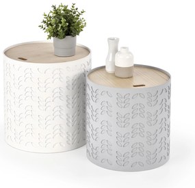 Set mese de cafea Culoare Alb / Gri, SANNA