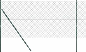 vidaXL Stâlp de gard. Verde 10 x 1,5 m (plasă de 40 x 40 mm)