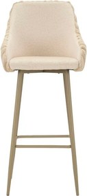 Scaune de bar crem cu cotiere 2 buc. tapițate (înălțime șezut 78 cm) Alaska – Mauro Ferretti