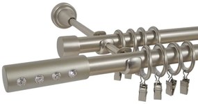 Galerie dubla ALLURE 19/19 mm CROM MAT (Alege marime: 280 cm)