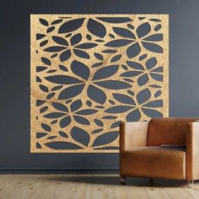 SENTOP | Decorațiune de perete din lemn cu flori pătrate - SIFO
