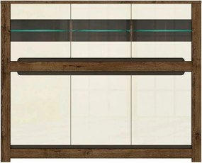 Comoda RUSO KOM3W3D, nuc/bej, PAL, 149x46x121 cm
