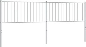 vidaXL Tăblie de pat de schimb metalică, alb, 200 cm