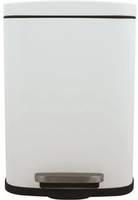 Coș de gunoi cu pedală soft-close Spirella Akira 12 l, alb mat, 12 l