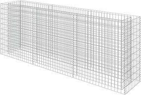 vidaXL Strat înălțat gabion, 270 x 50 x 100 cm, oțel galvanizat