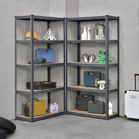 Jusky Set 2 rafturi - 180x90x40cm - gri