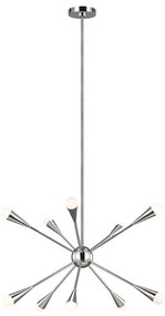 Lustră LED pe tijă Feiss FE-JAX10-PN JAX 10xG9/3W/230V crom lucios