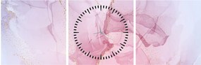 Tablou - Pete roz (cu ceas) (90x30 cm)