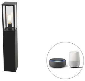 Lampă de podea inteligentă pentru exterior neagră 80 cm inclusiv Wifi ST64 - Charlois