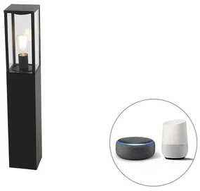 Lampă de podea inteligentă pentru exterior neagră 80 cm inclusiv Wifi ST64 - Charlois