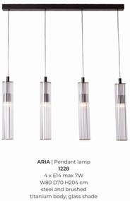 Lustra cu 4 pendule design modern ARIA titan periat