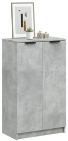 vidaXL Pantofar, gri beton, 59x35x100 cm, lemn compozit