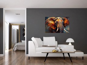 Tablou - Pictura unui elefant (90x60 cm)