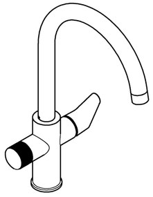 GROHE 30592000 - Baterie pentru chiuvetă StartCurve BLUE PURE, 411 mm, crom lucios