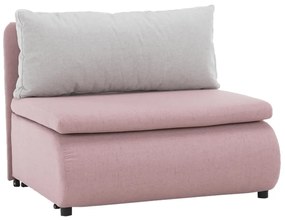 Fotoliu extensibil cu tapiterie textil roz gri keny 100x87x90 cm