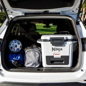 Lada frigorifica Ninja FrostVault FB131EUWH, 28 l, Pasiva, 48 doze, Pastreaza gheata pana la 5 zile, Compartiment uscat, Alb