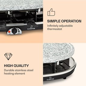 Klarstein All-U-Can Grill Raclette, grătar Raclette cu accesorii 4 în 1 pentru 8 persoane