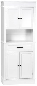 HOMCOM Bufet de cuisine armoire de cuisine multi-rangements 2 dulapuri 2 uși sertar nișă MDF panouri particule E1 alb | Aosom Romania
