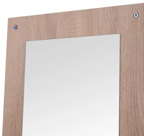 HOMCOM Set 3 Piese Dulap Pantofi cu Cuier si Oglinda pentru Hol in Lemn, 80x27x46.5cm | Aosom Romania