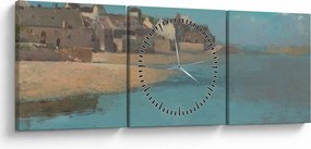 Tablou - Odilon Redon, Village by the Sea in Brittany, reproducere (cu ceas) (90x30 cm)