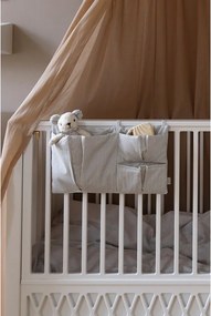 Buzunar pentru pătuț albastru deschis din bumbac organic 42 cm Classic Stripes Blue – Cam Cam Copenhagen