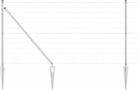 vidaXL Gard cu Stâlp Argintiu 1 x 10 m Oțel