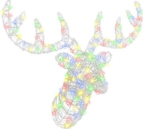 vidaXL Cap de ren cu 140 LED colorat 68 x 36,5 x 62,5 cm Acril