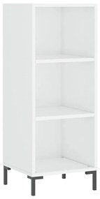 vidaXL Servantă, alb extralucios, 34,5x32,5x90 cm, lemn compozit