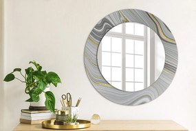 Oglinda rotunda imprimata Marmură gri