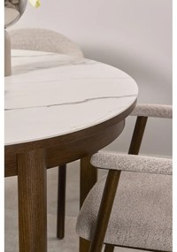 Masă de dining rotundă extensibilă cu blat ceramic ø 120 cm Southampton – Actona