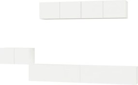 vidaXL Set dulap TV, 5 piese, alb, lemn prelucrat