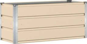 vidaXL Jardinieră Creme 100 x 40 x 45 cm Oțel