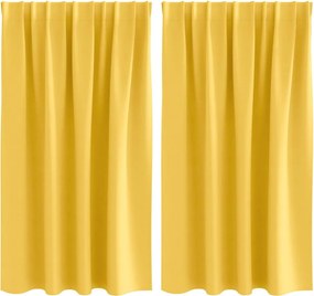 vidaXL Perdele Opaque cu Inel 2 pcs Galben muștar 140 x 140 cm