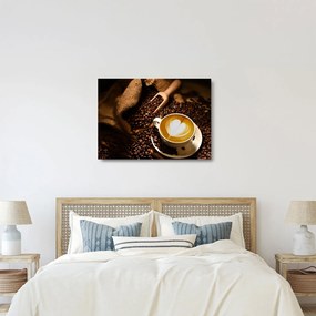 Tablou pe sticlă - O ceașcă de cafea (70x50 cm)