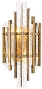 Aplica de perete LUX sticla texturata, Leonora alama vintage