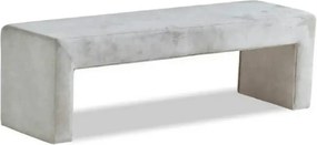 Bancheta MAGNESIA, bej, stofa catifelata, 120x36x36 cm