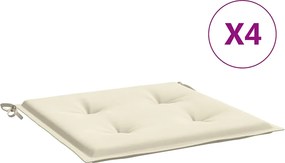 vidaXL Perne scaune grădină 4 buc. crem 40x40x4 cm țesătură Oxford