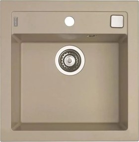 Chiuveta compozit Alveus Formic 20 Pebble bej metalizat 52x51 cm