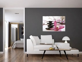Tablou cupietre pentru masaj și orhidee (90x60 cm)