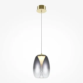 Pendul LED design decorativ Splash auriu/gri