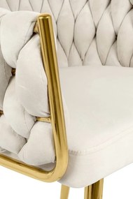 Scaun modern elegant TRESSE bej/ auriu