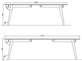 Masă extensibilă în decor de stejar Actona Marte Dining, 180 x 102 cm
