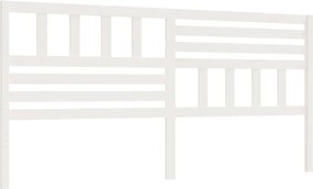 vidaXL Tăblie de pat, alb, 186x4x100 cm, lemn masiv de pin
