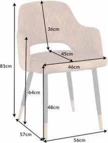 Set de 2 scaune elegante Paris galben mustar