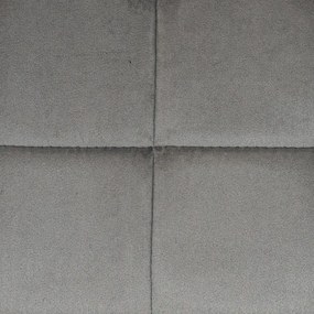 Set masa 80 cm blat MDF si  4 scaune Dnv Homs catifea gri, picioare metalice negre